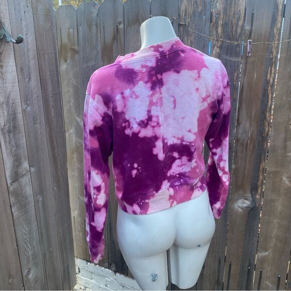 Cotton Citizen MILAN CREW SWEATSHIRT in pink tie dye size XS - Picture 6 of 11
